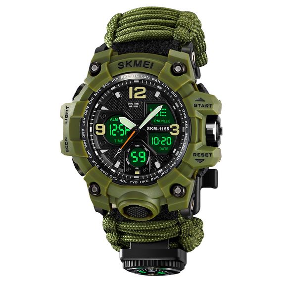 Годинник S2kmei 1155BNAG Army Green | Зображення 1
