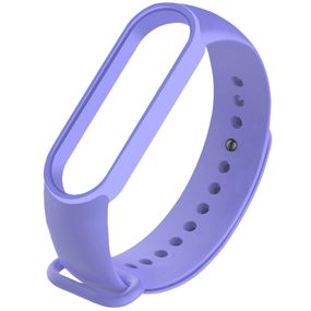 Силіконовий ремінець для Xiaomi Mi Band 3/4 Білий Бузковий/Elegant Purple