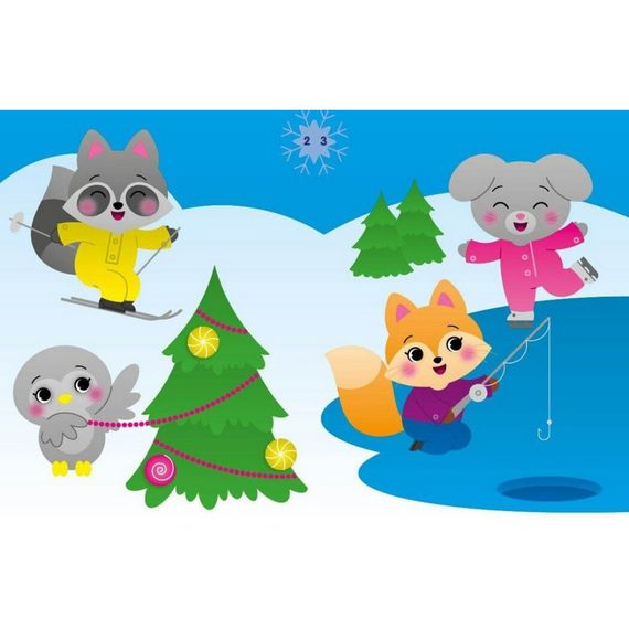 Набір для творчості "Аплікації наліпками Єнот" 1655003, 30 наліпок | Зображення 2