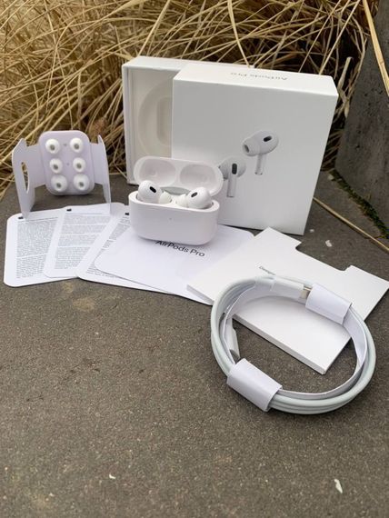 Бездротові навушники Apple AirPods PRO 2 Original series 1:1 з Шумозаглушенням 100% (USB-C) Білі | Зображення 5