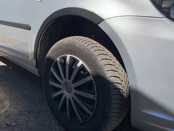 Накладки на арки (чорний мат) Коротка база, 2 бічних (метал) для Volkswagen Caddy 2010-2015рр | Зображення 3