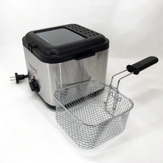 Фритюрниця для дому Rainberg RB-2219 з терморегулятором та знімною чашею електрофритюрниця міні фритюрниця | Зображення 7