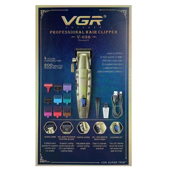 Машинка для стрижки волосся з потужним мотором VGR V-036 (45582-V-036_856) | Зображення 4