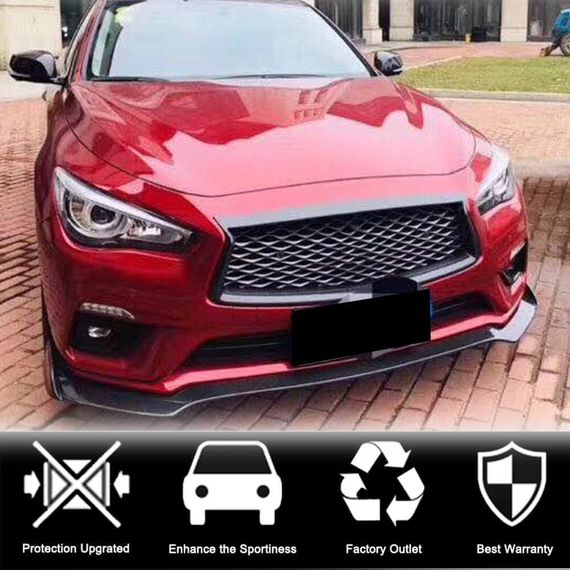 Передний бампер Лип V1 для Q50 Base 2018-2023 Карбон для Infiniti Q50/Q60 | Зображення 2