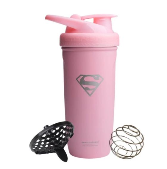 Шейкер спортивний SmartShake Reforce 900 мл Supergirl Pink (11150801)