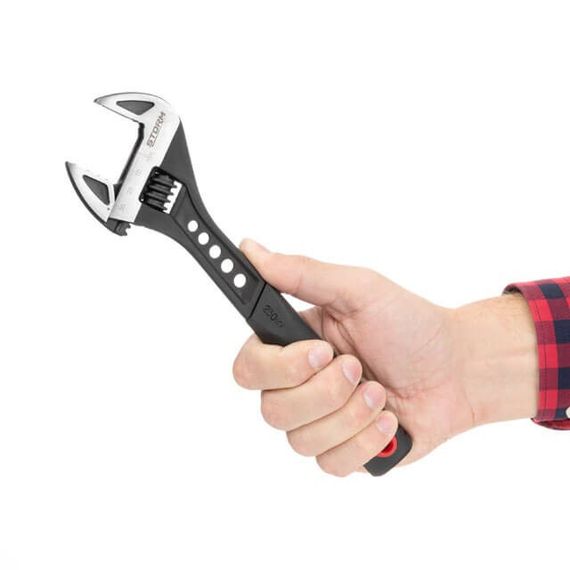 Ключ розвідний 250 мм кований, ручка TPR, HRC 40~50, Cr-V STORM INTERTOOL XT-00801 | Зображення 4