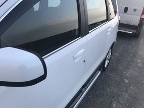 Окантовка вікон (4 шт, нерж.) Carmos - Турецкая сталь для Renault Lodgy 2013-2024 гг