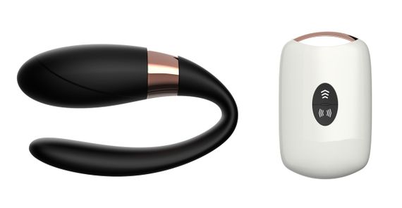 Вибромассажер для пар с пультом ДУ - Boss Series V-Vibe Black USB 7 Function, BS6200003 sexstyle | Зображення 6