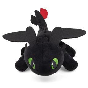 Мягкая игрушка на машину Дракон Беззубик, с присосками, 20см, Черная / Плюшевая игрушка дракон
