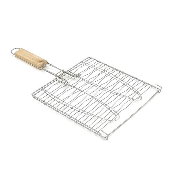 Решетка-гриль для рыбы,двойная,22х22 cm,нержавеющая сталь
