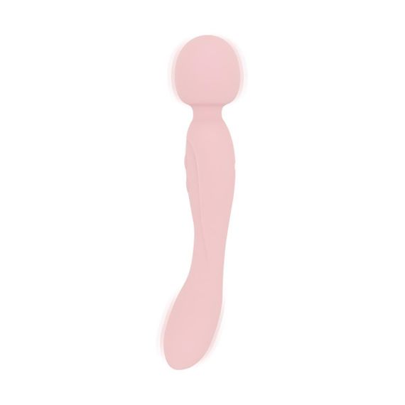 Вибромассажер Good Vibes Only - SIMI Double-Sided Wand Vibrator Soft Silicone - Pink Sex Aura | Зображення 1