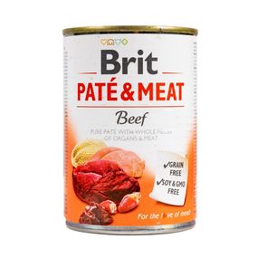 Влажный корм с говядиной и индейкой для собак Brit Pate & Meat Dog Beef, 400 гр