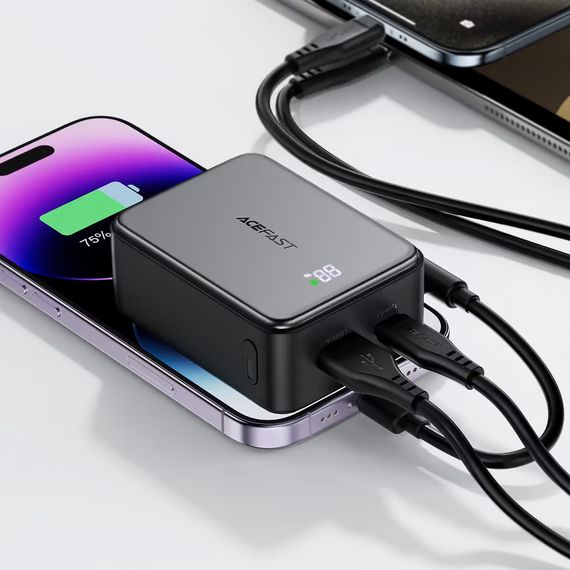 Портативное ЗУ Power Bank Acefast M28 22.5W with cable 10000 mAh Black | Зображення 5