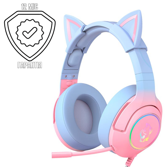 Игровые наушники ONIKUMA Gaming CAT Gradient with RGB K9 |3.5 mm| наушники с ушками