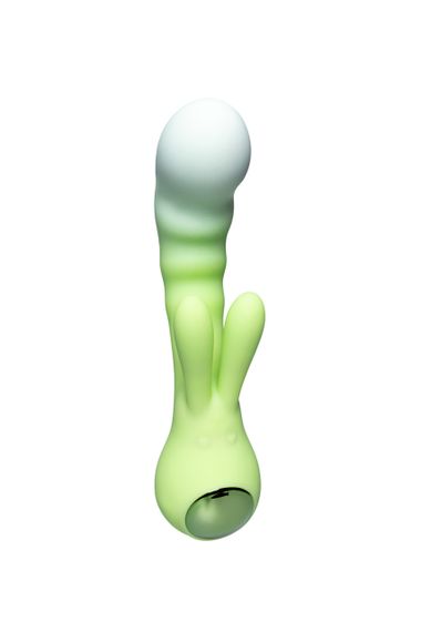 Вібратор-кролик зі світлодіодом Every Night Toys для точки G, зелений градієнт Sex Aura | Зображення 1