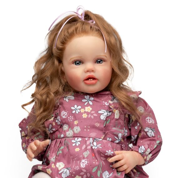 Силіконова Колекційна Лялька Реборн Reborn Дівчинка Катаріна (Вінілова Лялька) Висота 60 см | Зображення 1