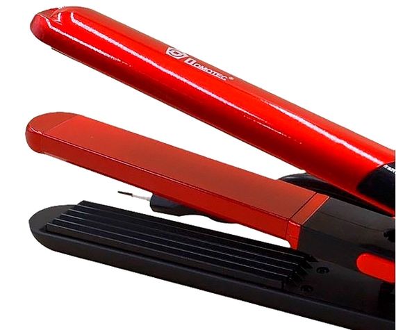 Плойка для волос 2в1 (выпрямитель + гофре) Domotec MS-4909 красная 30W (MS-4909_344) | Зображення 6