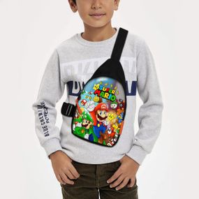 Сумка через плече дитяча Супер Маріо 29х17 см сумка слінг для хлопчика (02166)