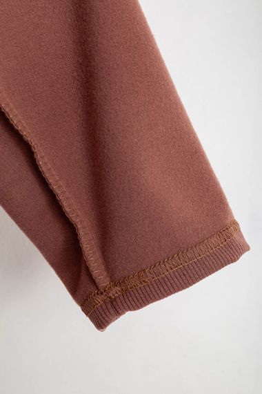 Лосины однотонные в рубчик утепленные на флисе, цвет сливовый, 238R605 | Зображення 5