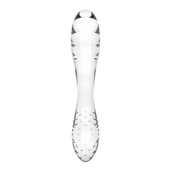 Двосторонній скляний дилдо Satisfyer Dazzling Crystal 1 Transparent, дуже міцний, без стопера | Зображення 3