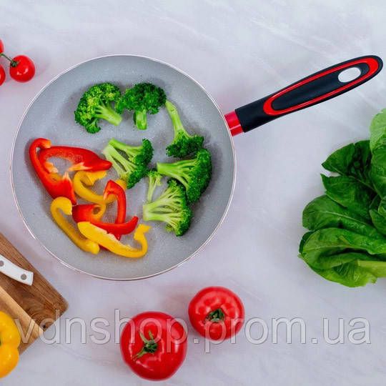 Сковорода алюмінієва з антипригарним покриттям MG-1178, Зручна сковорода для індукційної плити IL-50 | Зображення 3