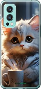 Чохол на OnePlus Nord 2 Білий кіт "5646u-2468-2448"