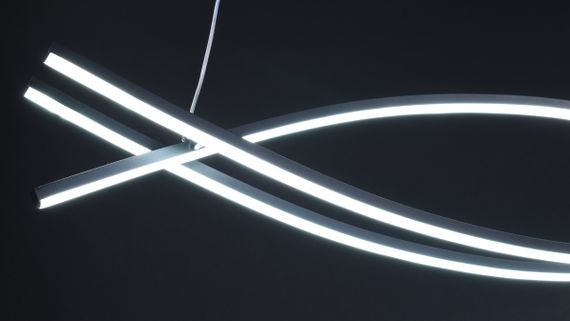 Люстра світлодіодна підвісна LED світильник для квартири на стелю лед 27490 Чорний 25-100х12х100 см. | Зображення 7