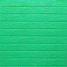 3D панель самоклеюча цегла М'ята 700х770х5мм (012-5) SW-00000148