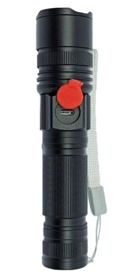 Карманный ручной аккумуляторный фонарь RB-244 фонарик с зумом P90+COB Zoom Micro-USB | Зображення 1