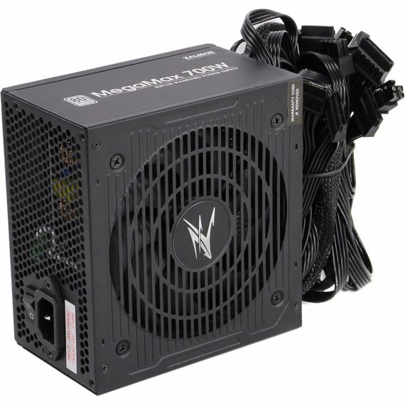 Блок питания Zalman Megamax (700W) 83% 80+ White 120мм 1xMB 24pin(20+4) 2xCPU (8pin+(4+4)pin) 4xMolex 6xSATA 4xPCIe 8pin(6+2) ZM700-TXII | Зображення 3