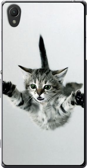 Чехол на Sony Xperia Z2 D6502/D6503 Летящий котёнок "2322u-43-17620"