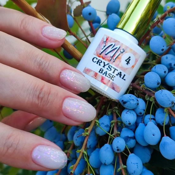 Crystal base Mi #4 (молочна база з різнокольоровими пластівцями юккі) 8мл | Зображення 4