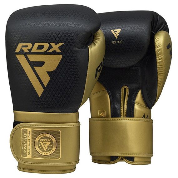 Боксерські рукавиці RDX MARK PRO SPARRING TRI LIRA 2 GOLDEN-14 унцій (капа в комплекті) | Зображення 1