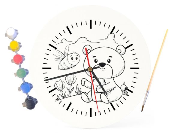 Детский набор для творчества часы раскраска Винни-Пух по мотивам книги Алана Милна 30 см (Г0182) | Зображення 3