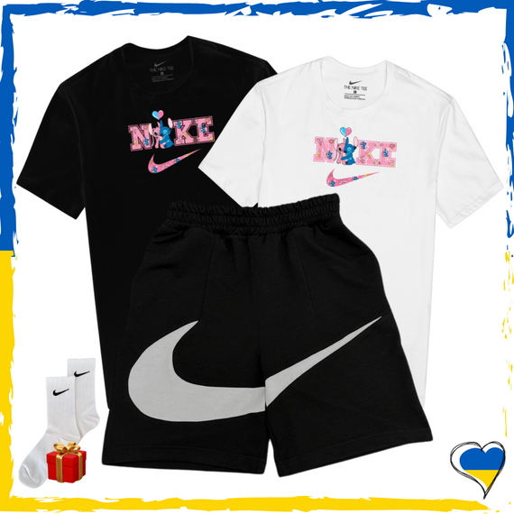 Комплект шорти Nike Big Swoosh та футболки 2шт Nike. Комплект Найк Біг Свуш XS/S
