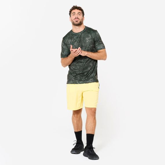 Шорти чоловічі для фітнесу з кишенями світло-жовті - S | Зображення 1