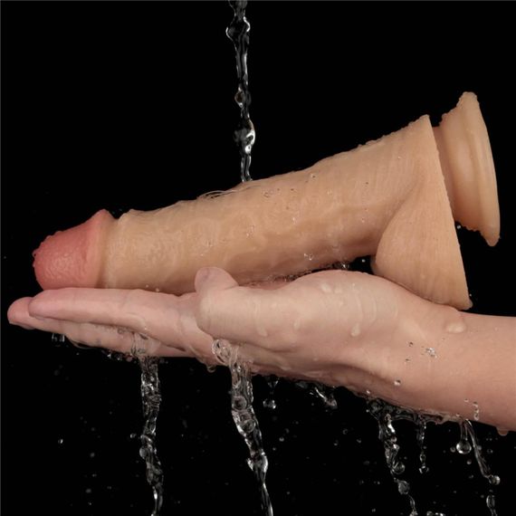 Реалістичний вібратор - Vibrating Power Basics Cock 8" Sex Aura | Зображення 9