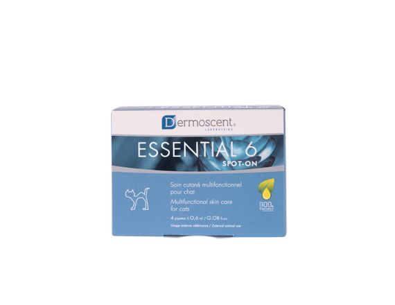 Краплі для догляду за вовною та шкірою у котів Dermoscent Essential 6 spot-on, 4 шт