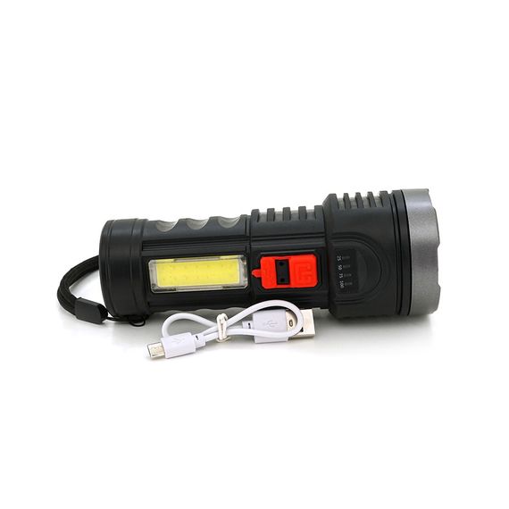 Фонарик ручной LATERNA L-822.5W LED+COB, пластик, встроенный АКБ, USB кабель | Зображення 1