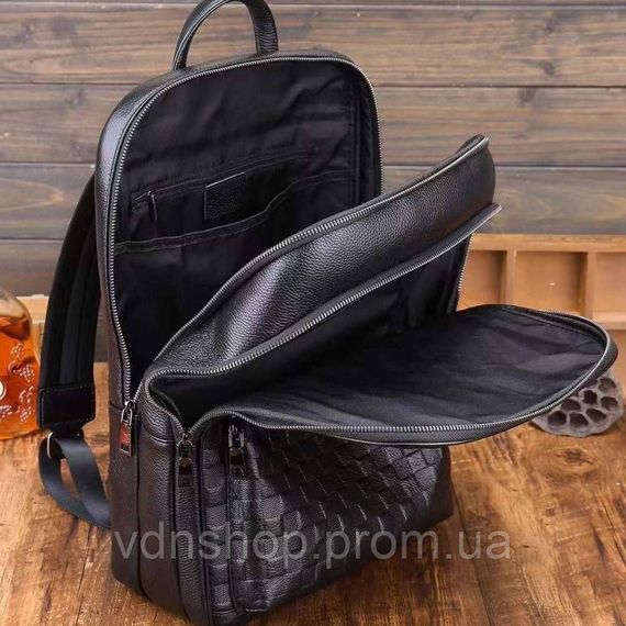 Рюкзак чоловічий 30х41х12, міський наплічник для ноутбука та документів Tiding Bag 13292 чорний | Зображення 5