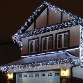 Гірлянда LED 200 "Бахрома" БІЛА (прозорий дріт) 5m*0.5м 1505-03