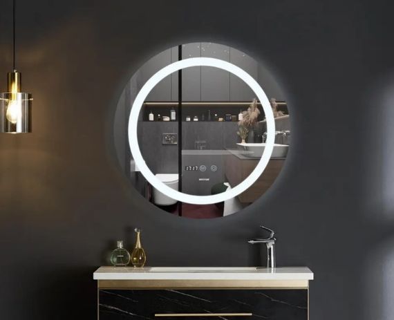 Дзеркало Mixxus PLAIN MC02-80 з LED Touch, Anti-fog, димером, регулюванням яскравості, годинником (MI6931) | Зображення 6