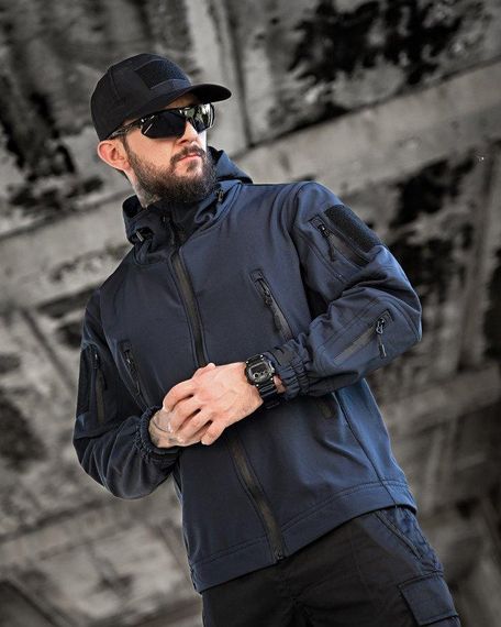 Тактическая куртка Soft Shel синий ВТ6474 | Зображення 2