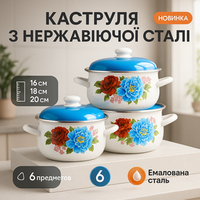 Набір каструль з міцним антипригарним покриттям, Набір каструль з антипригарним покриттям DS-50