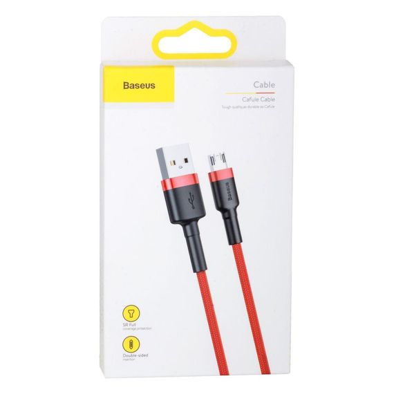Кабель USB Baseus USB to Micro 2.4A CAMKLF-B Колір Сіро-Чорний, G1 | Зображення 3
