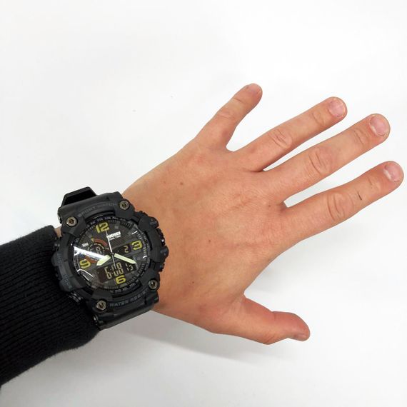 Годинник наручний чоловічий SKMEI 1520BK BLACK, армійський годинник протиударний. Колір: чорний | Зображення 7