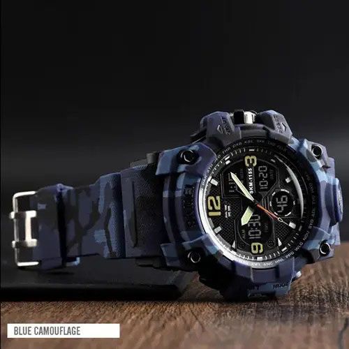 Годинник наручний чоловічий SKMEI 1155BCMBU, армійський годинник протиударний, чоловічий тактичний годинник | Зображення 4