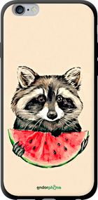 Чохол на iPhone 6s Plus Єнотик з кавуном "4605b-91-2448"