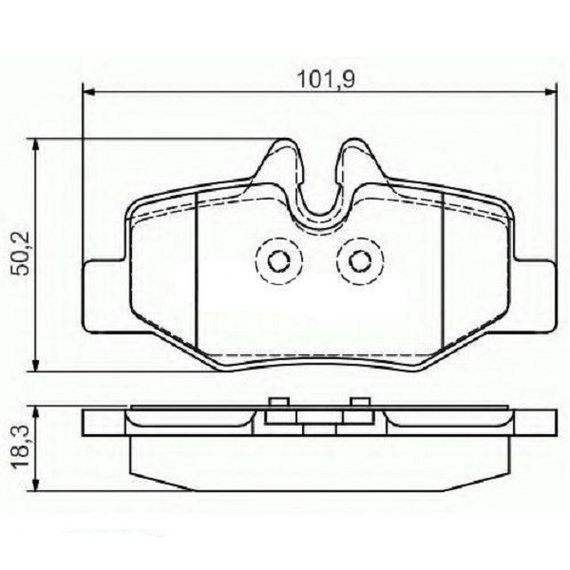 Гальмівні колодки Bosch дискові задні MB Vito/Viano ''>07 PR2 0986495088