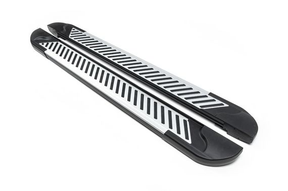 Бокові пороги Line-тип (2 шт., алюм) Коротка база для Volkswagen T5 2010-2015 рр | Зображення 2